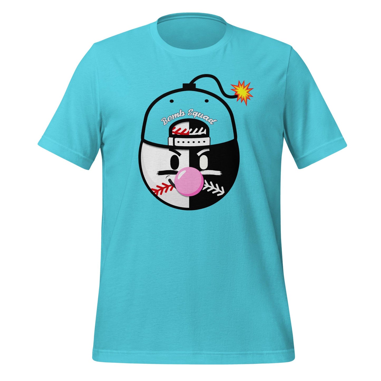 Baseball Bomb Squad Shirt - Bubble Gum Pop Graphic Tee for Players and Fans