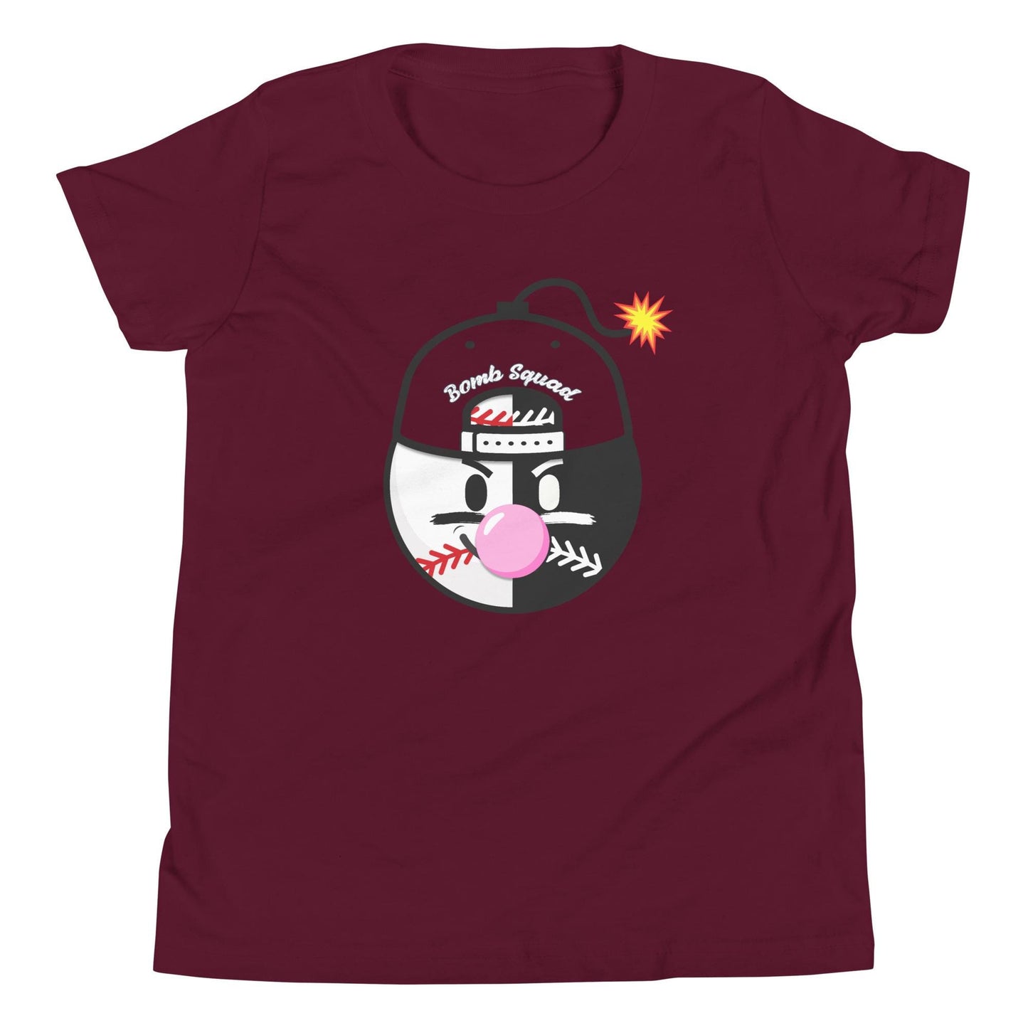 Youth - Baseball Bomb Squad Shirt - Bubble Gum Pop Graphic Tee for Players and Fans