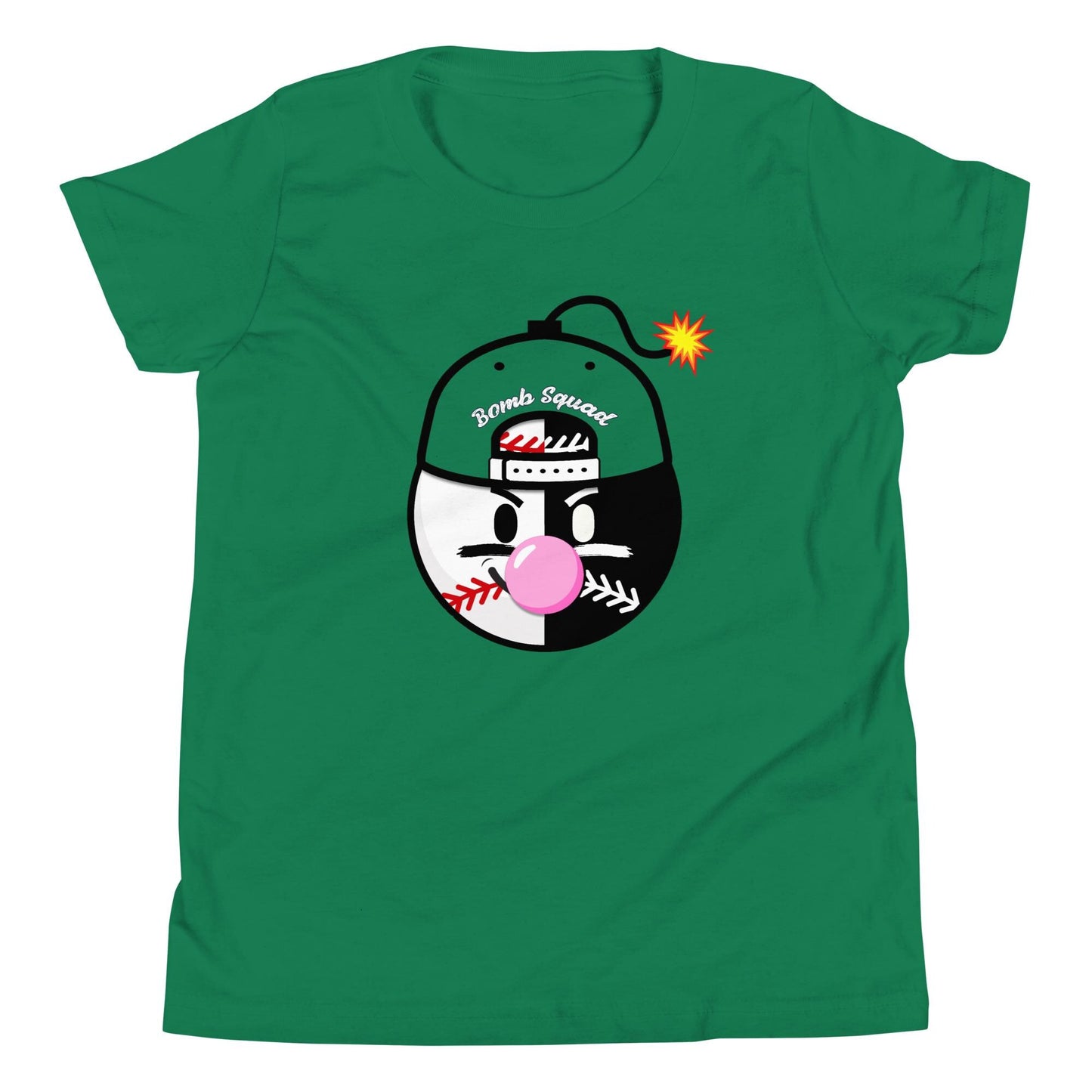 Youth - Baseball Bomb Squad Shirt - Bubble Gum Pop Graphic Tee for Players and Fans