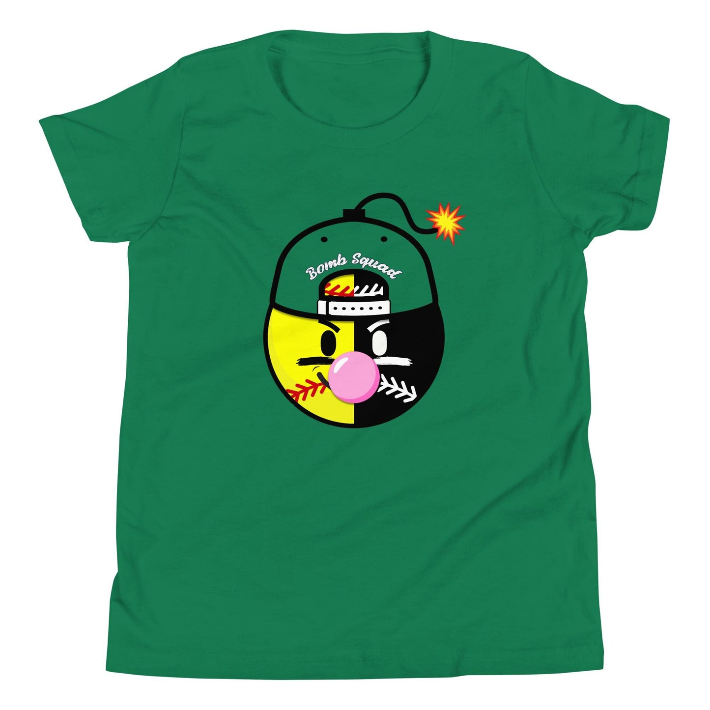 Youth - Baseball Bomb Squad Shirt - Bubble Gum Pop Graphic Tee for Players and Fans