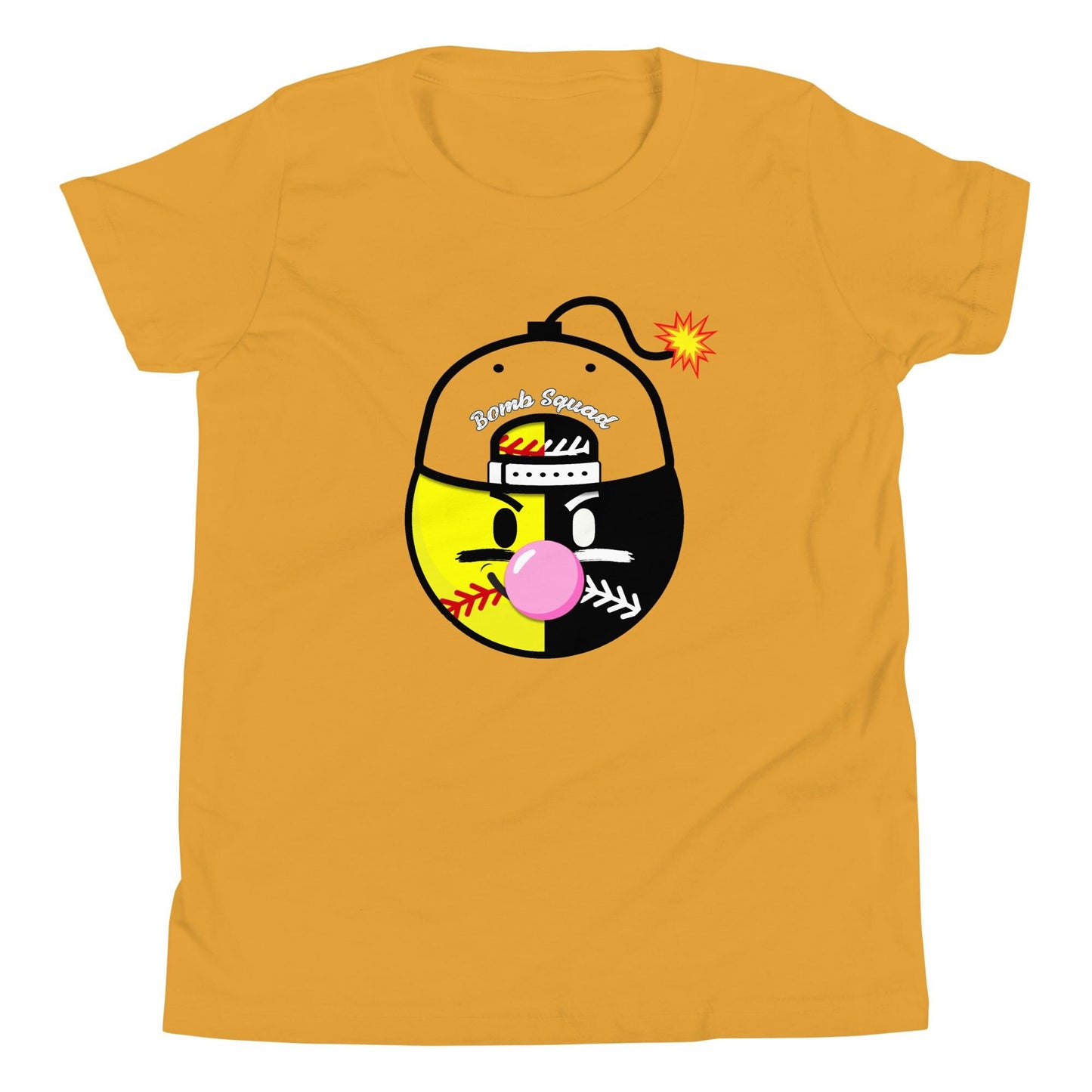 Youth - Baseball Bomb Squad Shirt - Bubble Gum Pop Graphic Tee for Players and Fans