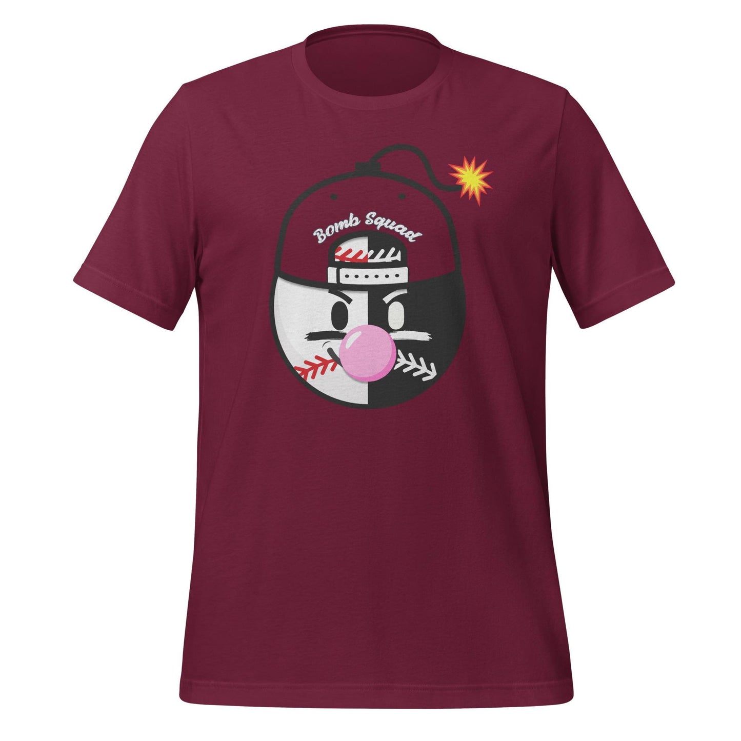 Baseball Bomb Squad Shirt - Bubble Gum Pop Graphic Tee for Players and Fans
