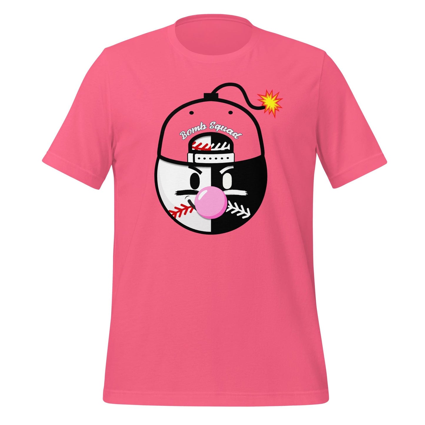 Baseball Bomb Squad Shirt - Bubble Gum Pop Graphic Tee for Players and Fans