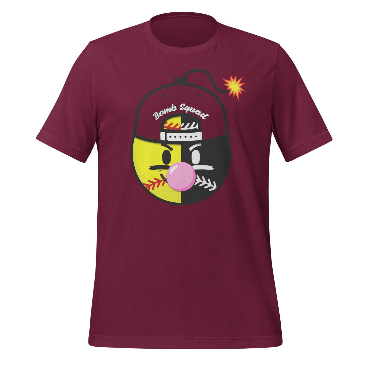 Softball Bomb Squad Shirt - Bubble Gum Pop Graphic Tee for Players and Fans