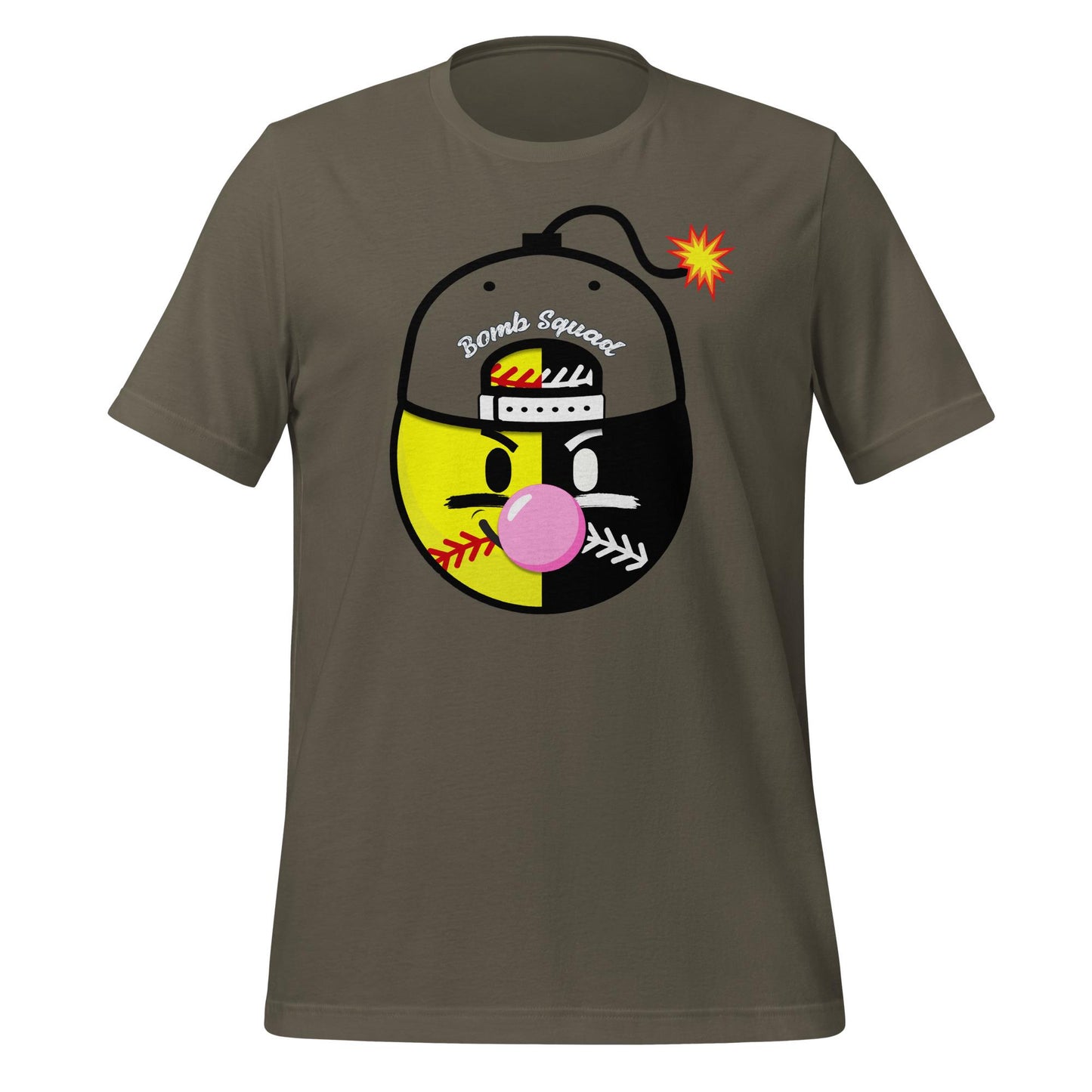 Softball Bomb Squad Shirt - Bubble Gum Pop Graphic Tee for Players and Fans