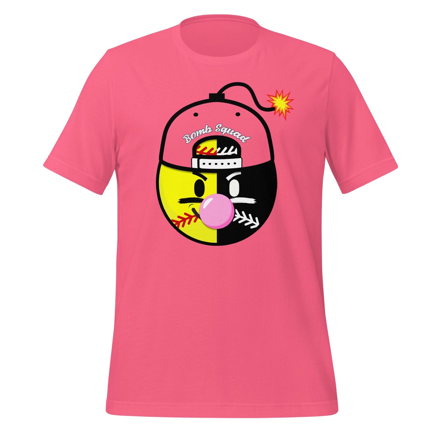 Softball Bomb Squad Shirt - Bubble Gum Pop Graphic Tee for Players and Fans
