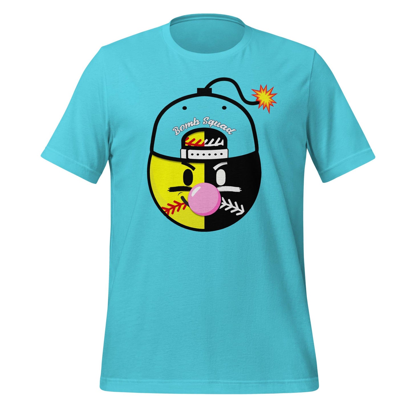 Softball Bomb Squad Shirt - Bubble Gum Pop Graphic Tee for Players and Fans