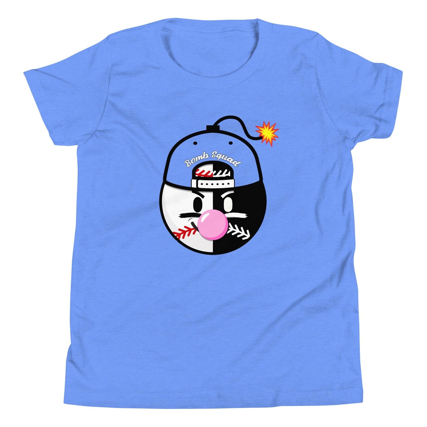 Youth - Baseball Bomb Squad Shirt - Bubble Gum Pop Graphic Tee for Players and Fans
