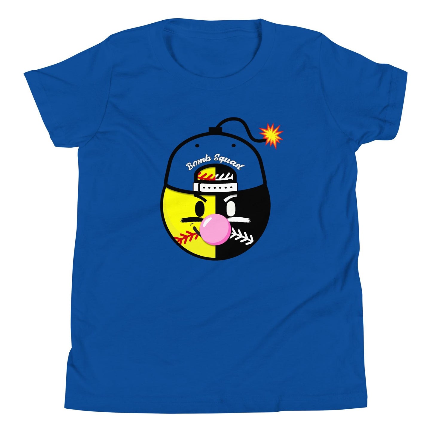 Youth - Baseball Bomb Squad Shirt - Bubble Gum Pop Graphic Tee for Players and Fans