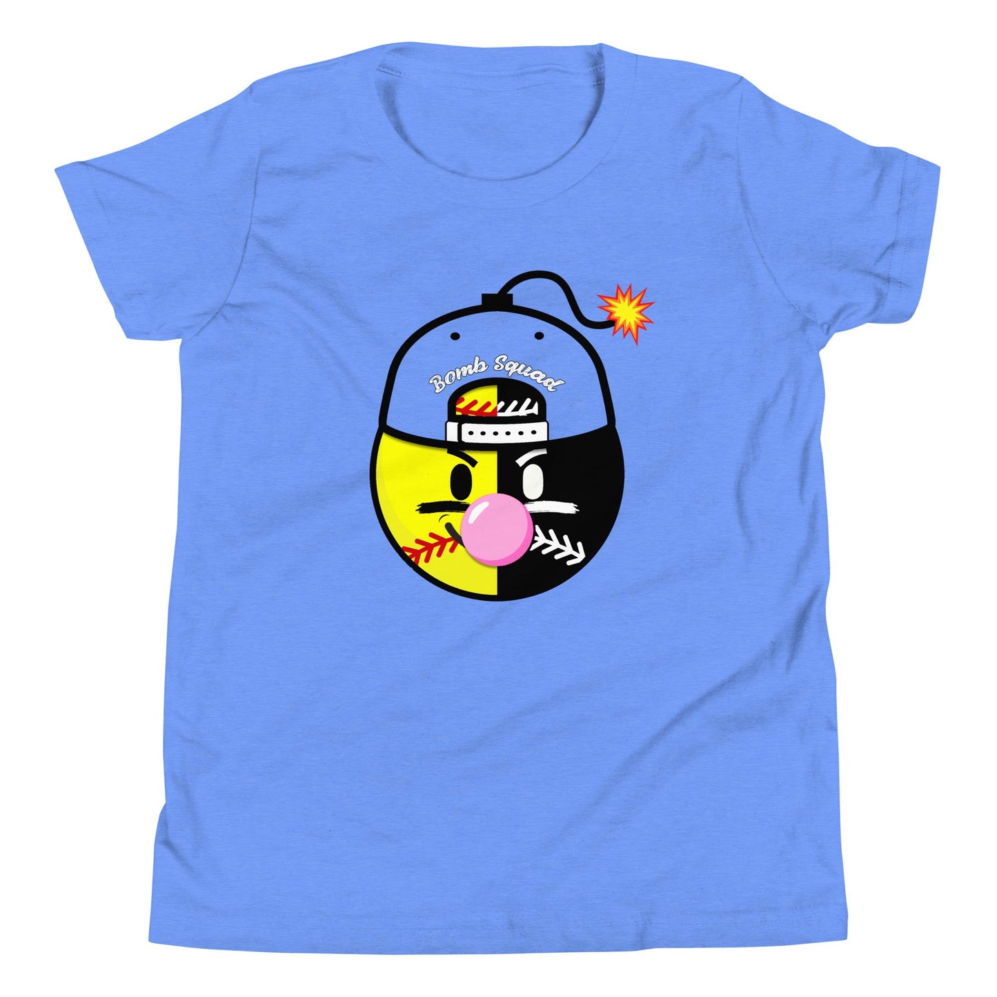 Youth - Baseball Bomb Squad Shirt - Bubble Gum Pop Graphic Tee for Players and Fans