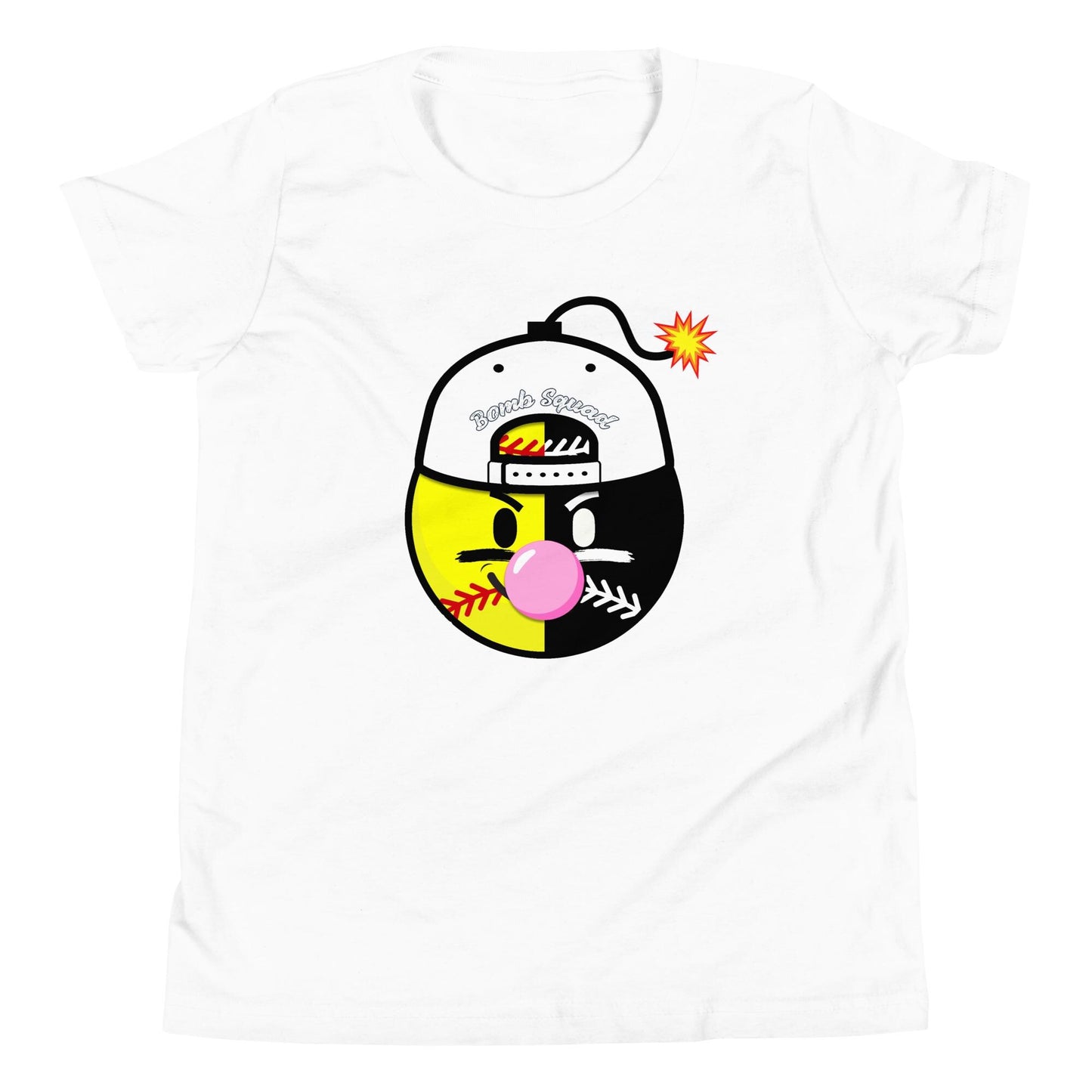 Youth - Baseball Bomb Squad Shirt - Bubble Gum Pop Graphic Tee for Players and Fans