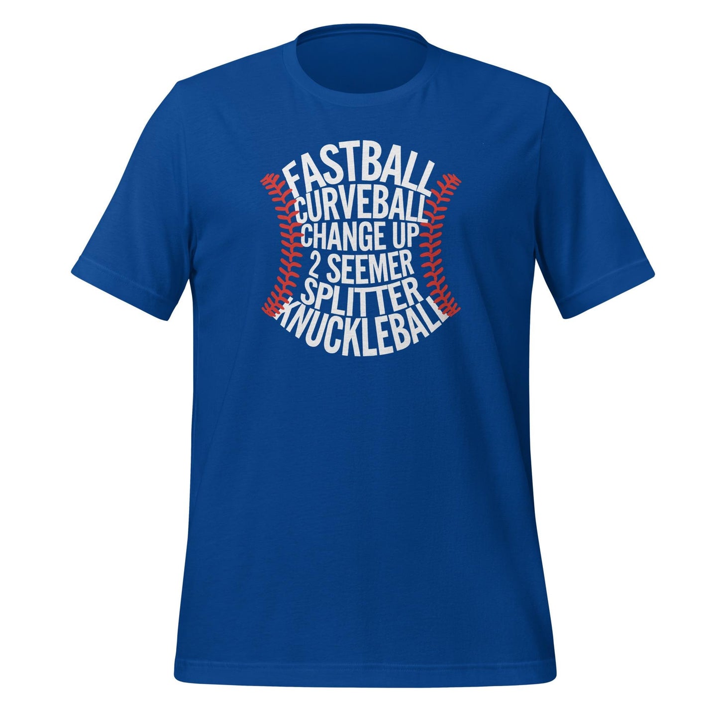 Baseball pitches T-Shirt β Fastball, Curveball, Changeup ect. β Baseball Laces Graphic Tee for Players & Fans