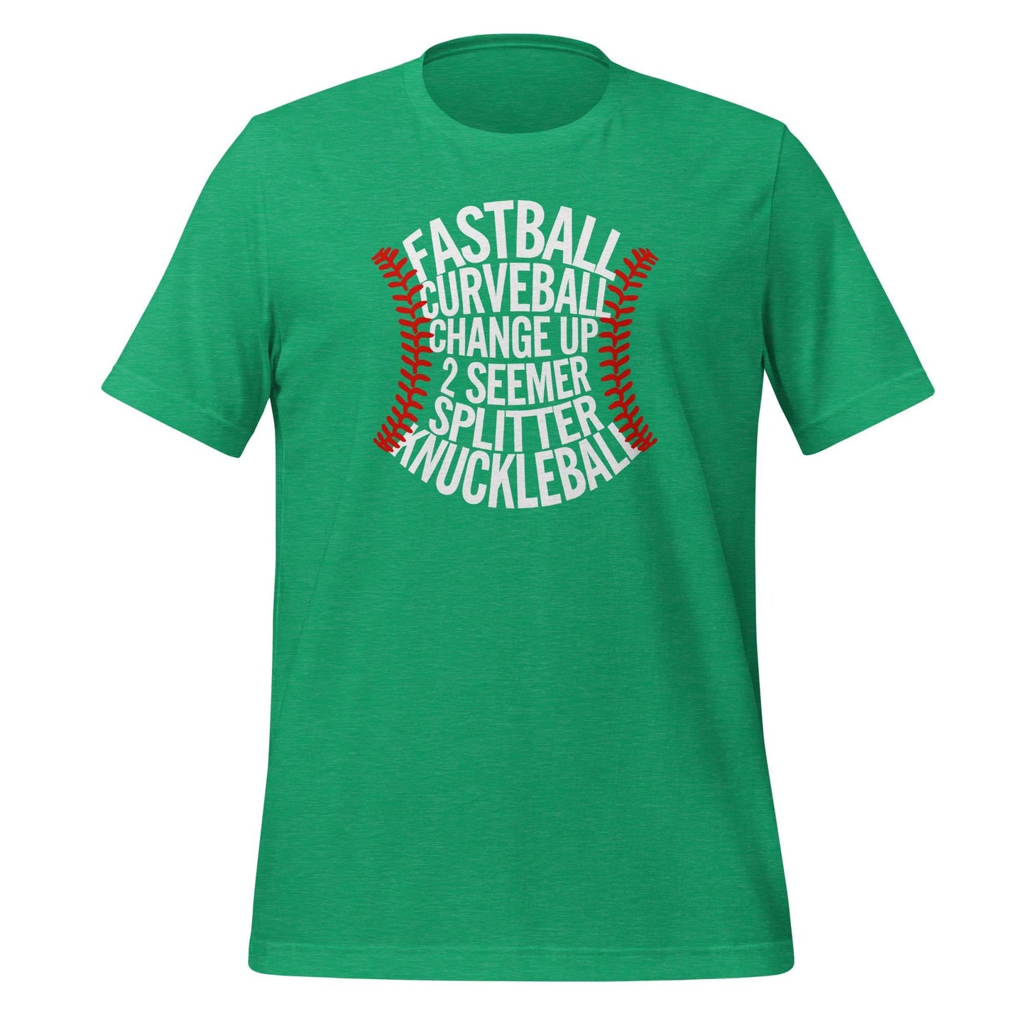 Baseball pitches T-Shirt β Fastball, Curveball, Changeup ect. β Baseball Laces Graphic Tee for Players & Fans