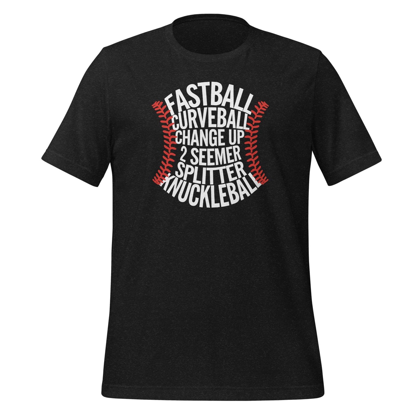 Baseball pitches T-Shirt β Fastball, Curveball, Changeup ect. β Baseball Laces Graphic Tee for Players & Fans