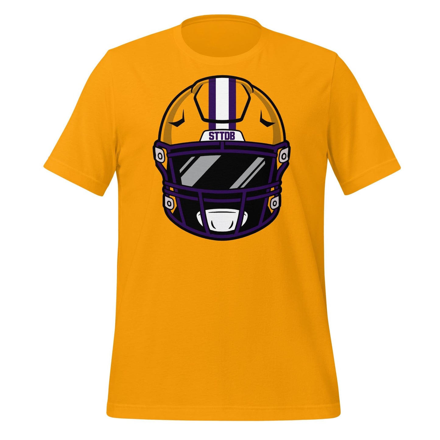 Tigers Purple and Gold Football Helmet Tee – Game Day Shirt