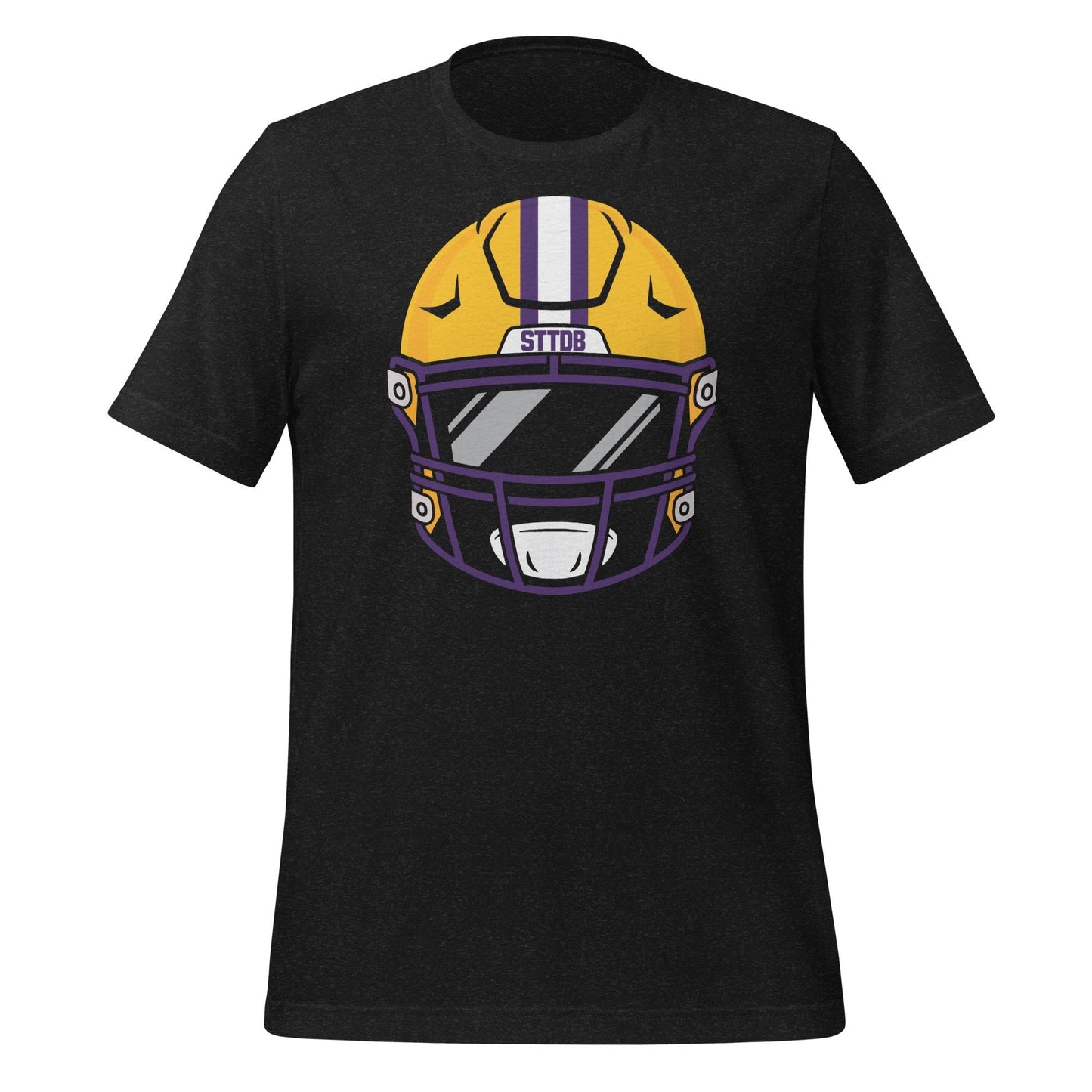 Tigers Purple and Gold Football Helmet Tee – Game Day Shirt