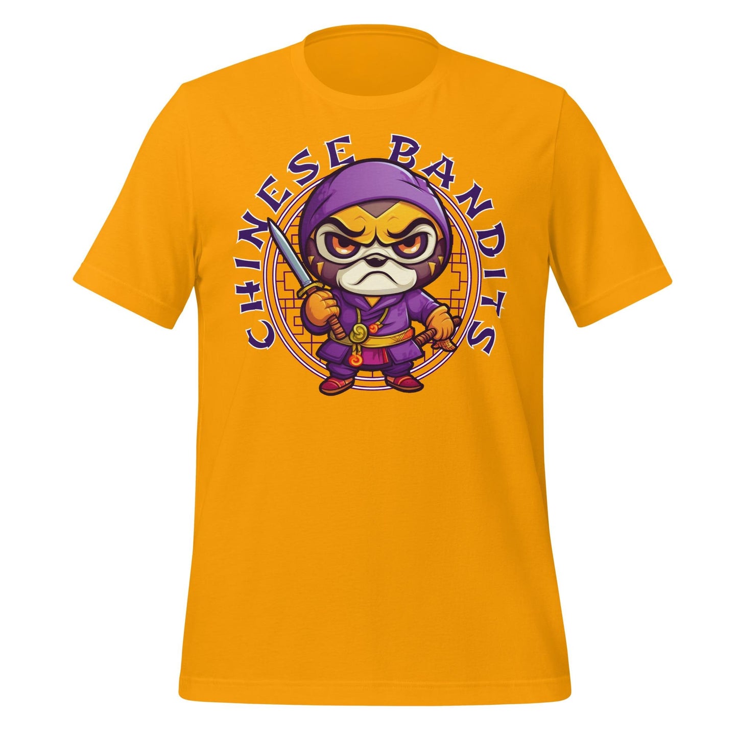 Chinese Bandits Tigers Football Tee – Purple & Gold Vintage Defense Tribute Shirt