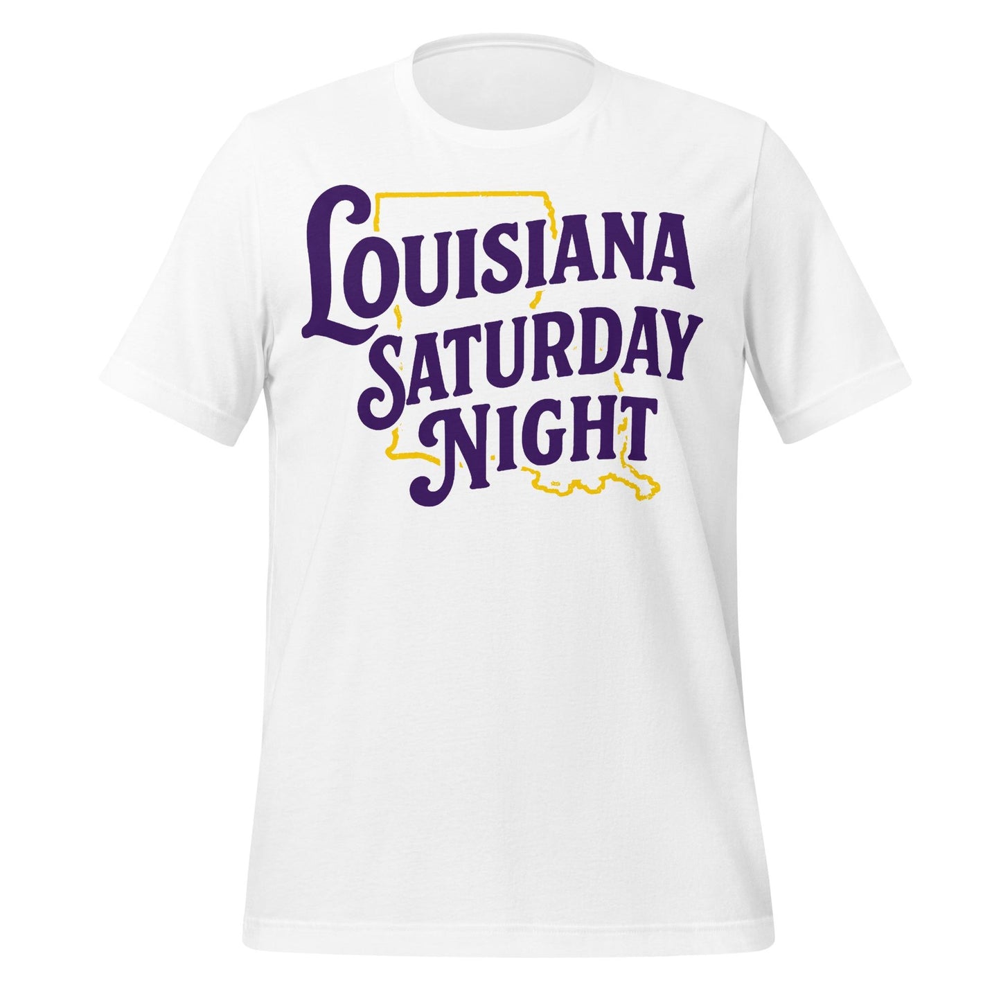 Louisiana Saturday Night T-Shirt – Purple & Gold Tigers Gameday Tee