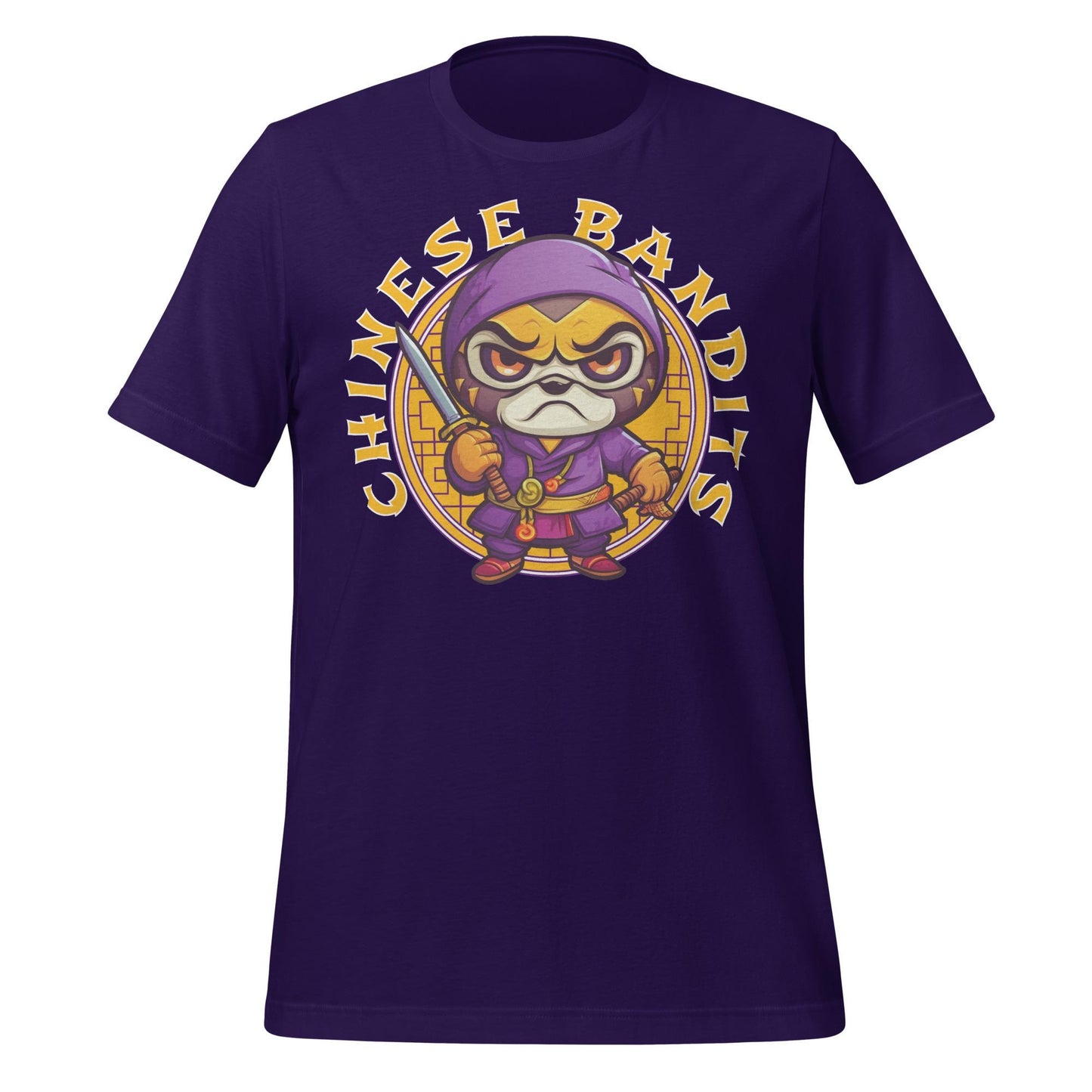 Chinese Bandits Tigers Football Tee – Purple & Gold Vintage Defense Tribute Shirt