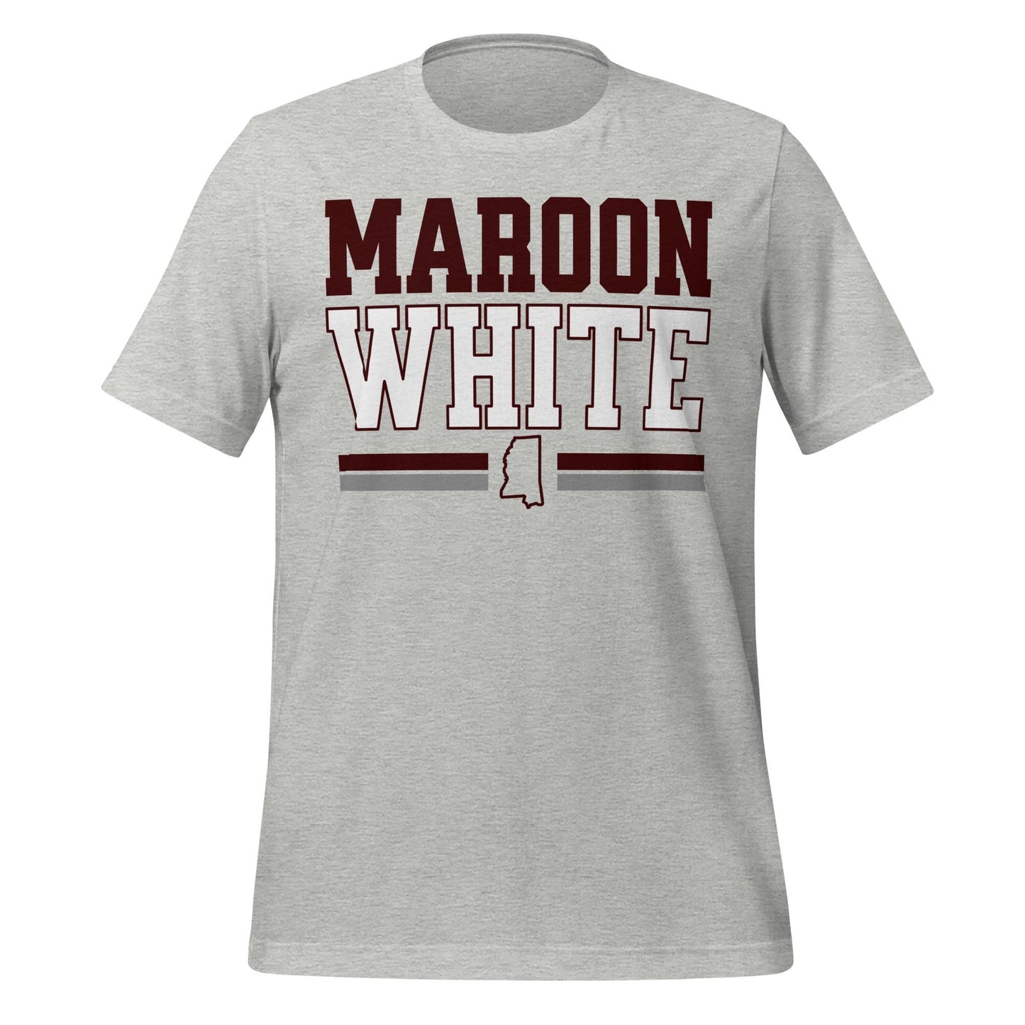 Maroon and White Tee – Starkville Gameday Football Shirt