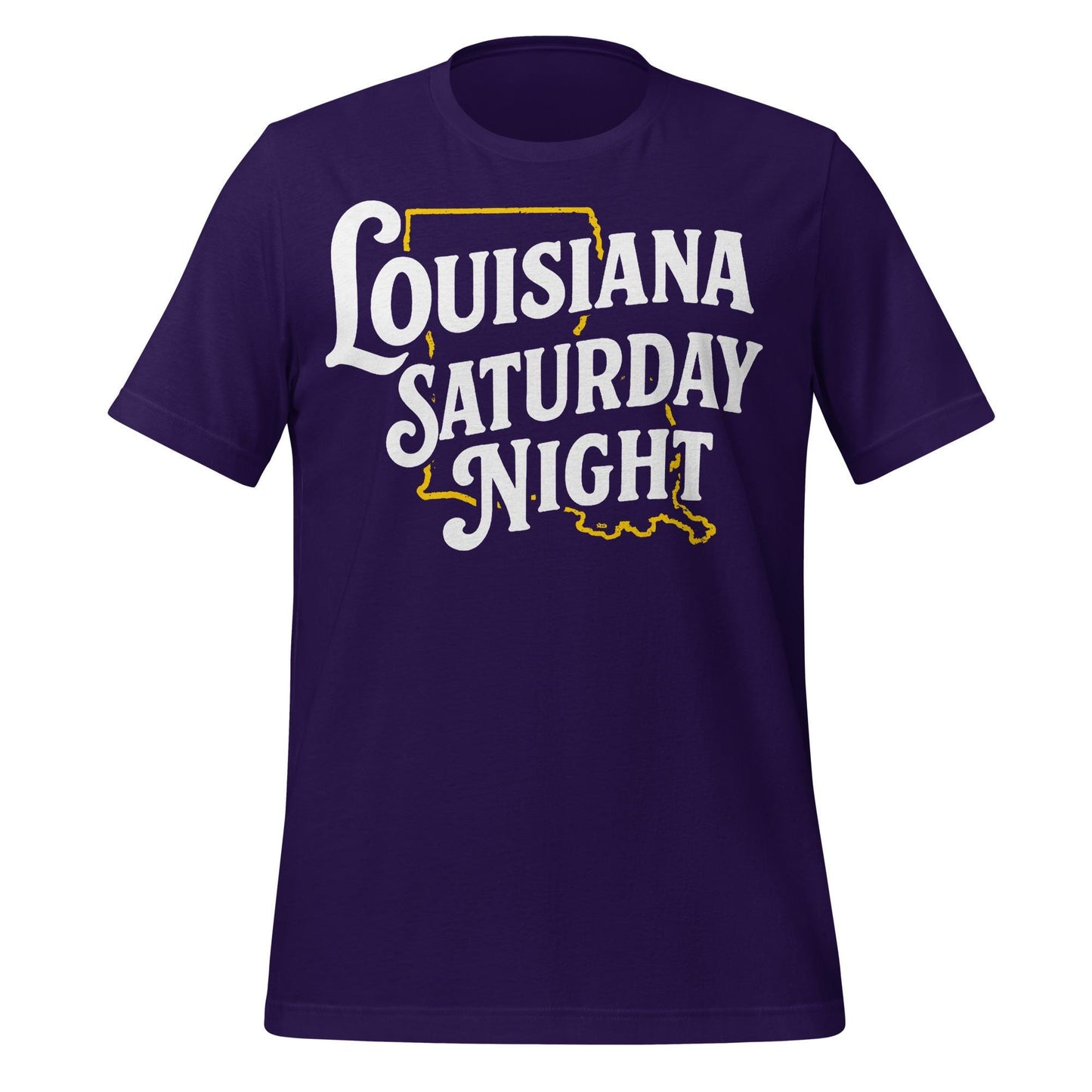 Louisiana Saturday Night T-Shirt – Purple & Gold Tigers Gameday Tee