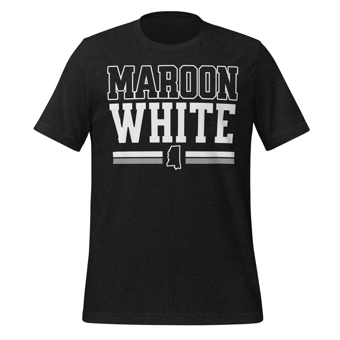 Maroon and White Tee – Starkville Gameday Football Shirt