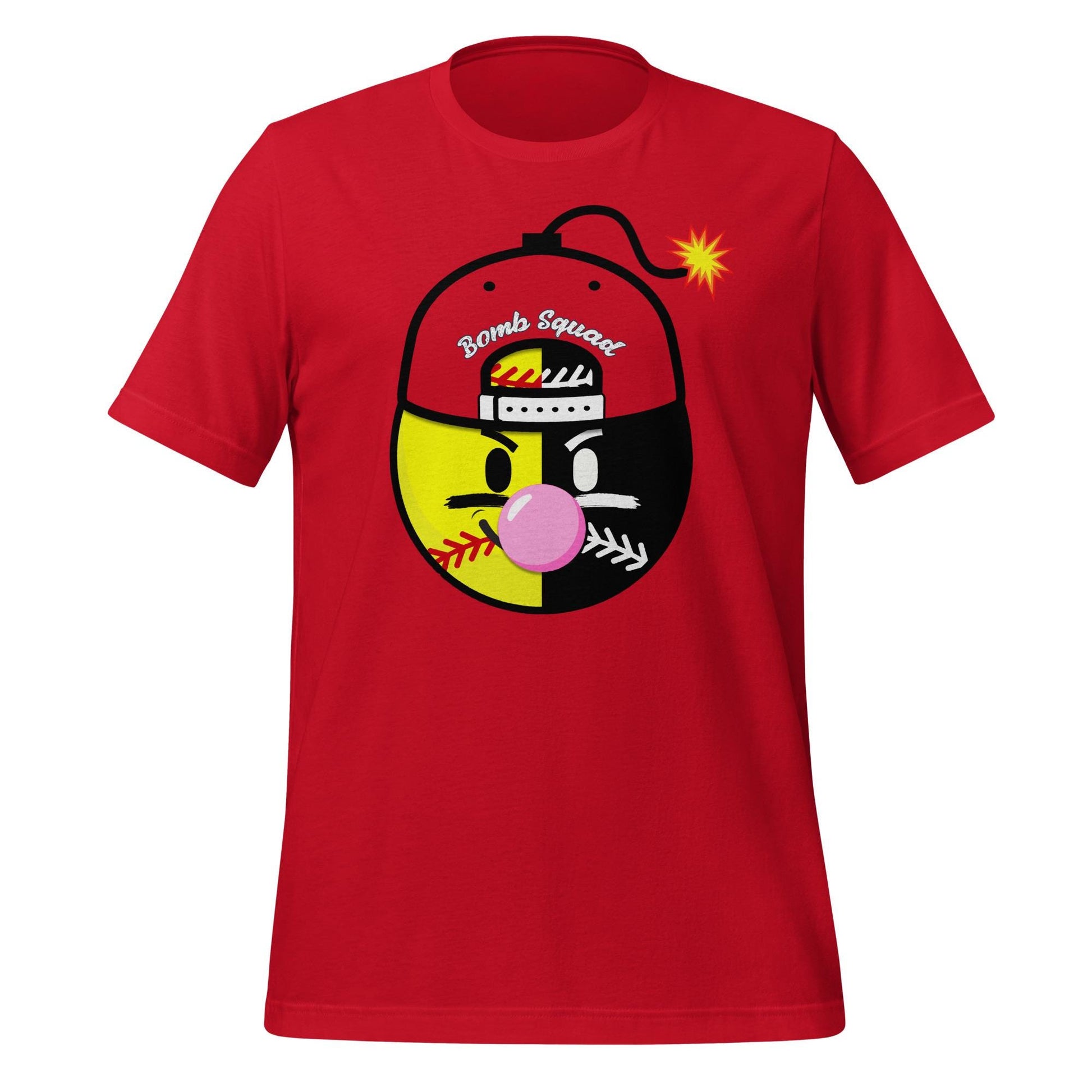 Softball Bomb Squad Shirt - Bubble Gum Pop Graphic Tee for Players and Fans