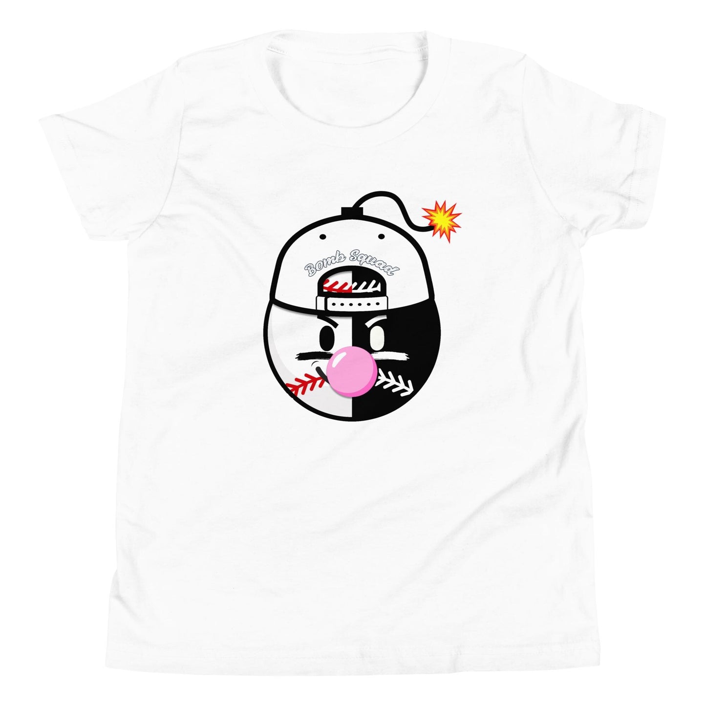 Youth - Baseball Bomb Squad Shirt - Bubble Gum Pop Graphic Tee for Players and Fans