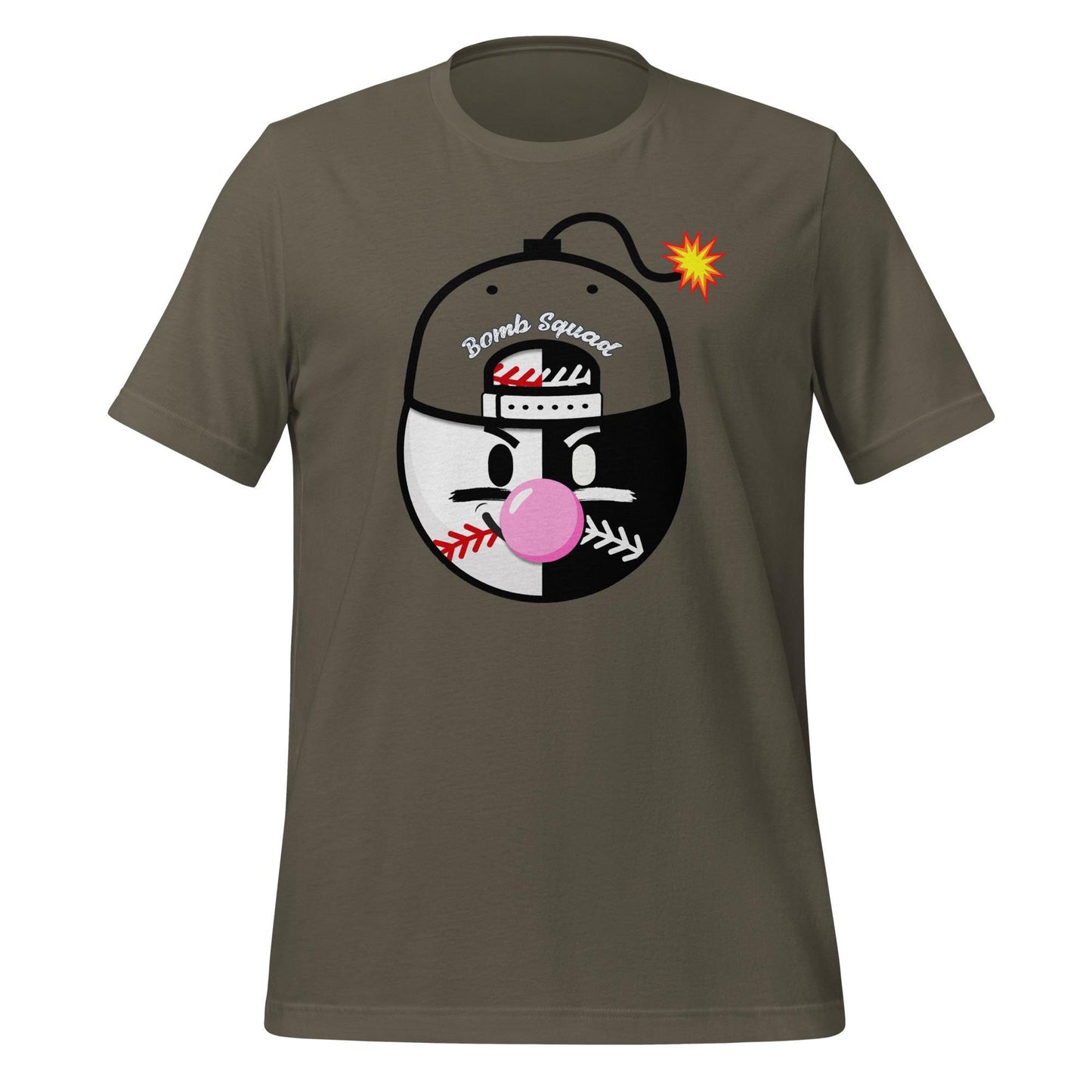 Baseball Bomb Squad Shirt - Bubble Gum Pop Graphic Tee for Players and Fans