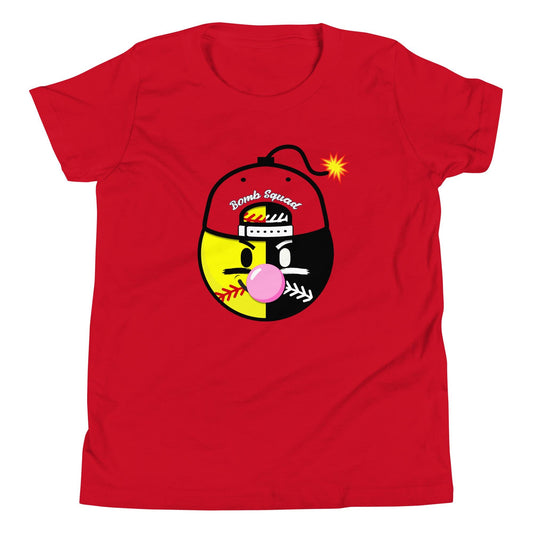 Youth - Baseball Bomb Squad Shirt - Bubble Gum Pop Graphic Tee for Players and Fans