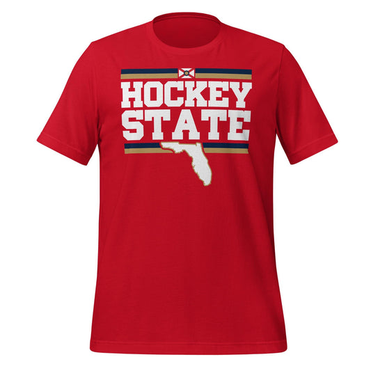 Hockey State Florida Pride Shirt – Bold Red Tee for Florida Hockey Fans