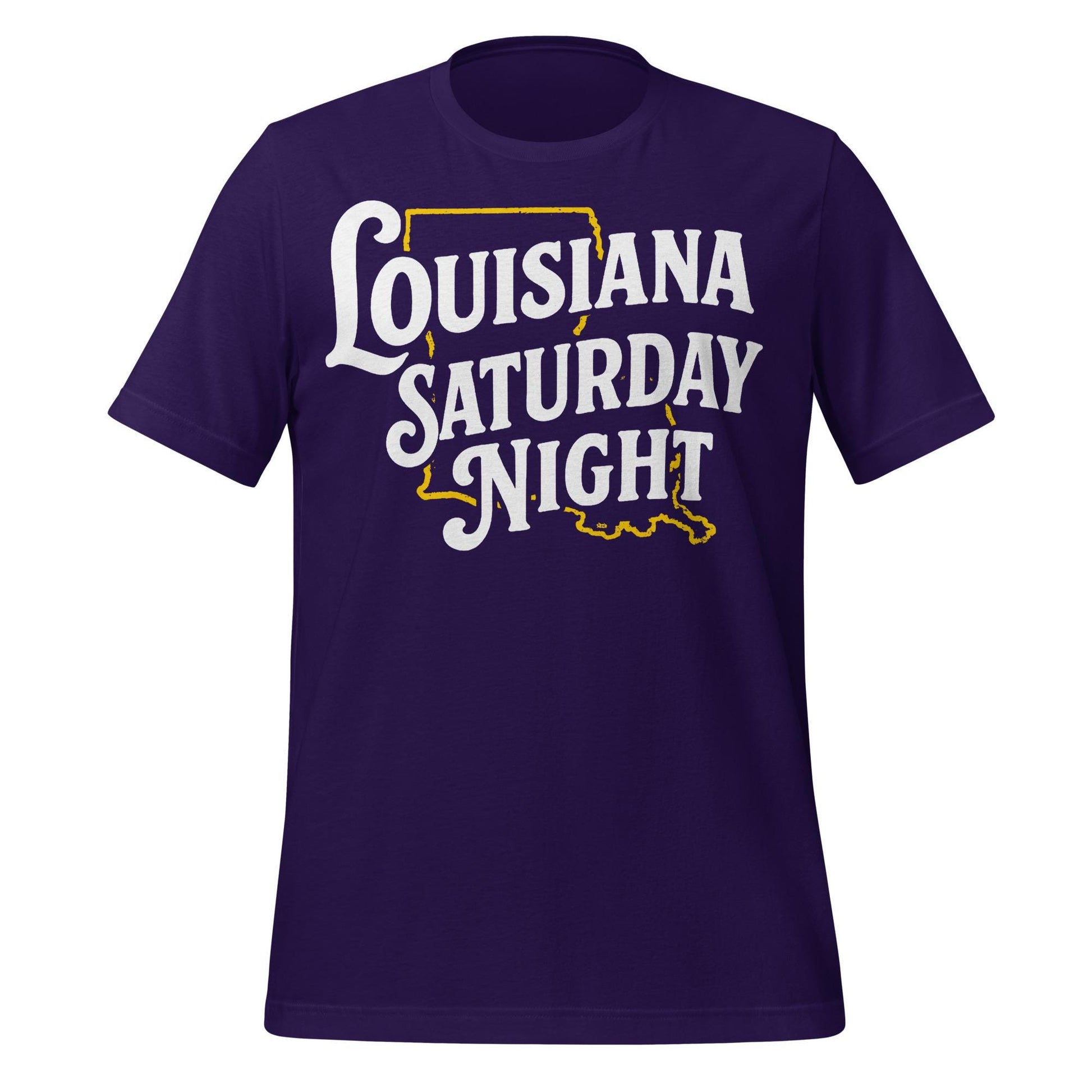 Louisiana Saturday Night T-Shirt – Purple & Gold Tigers Gameday Tee